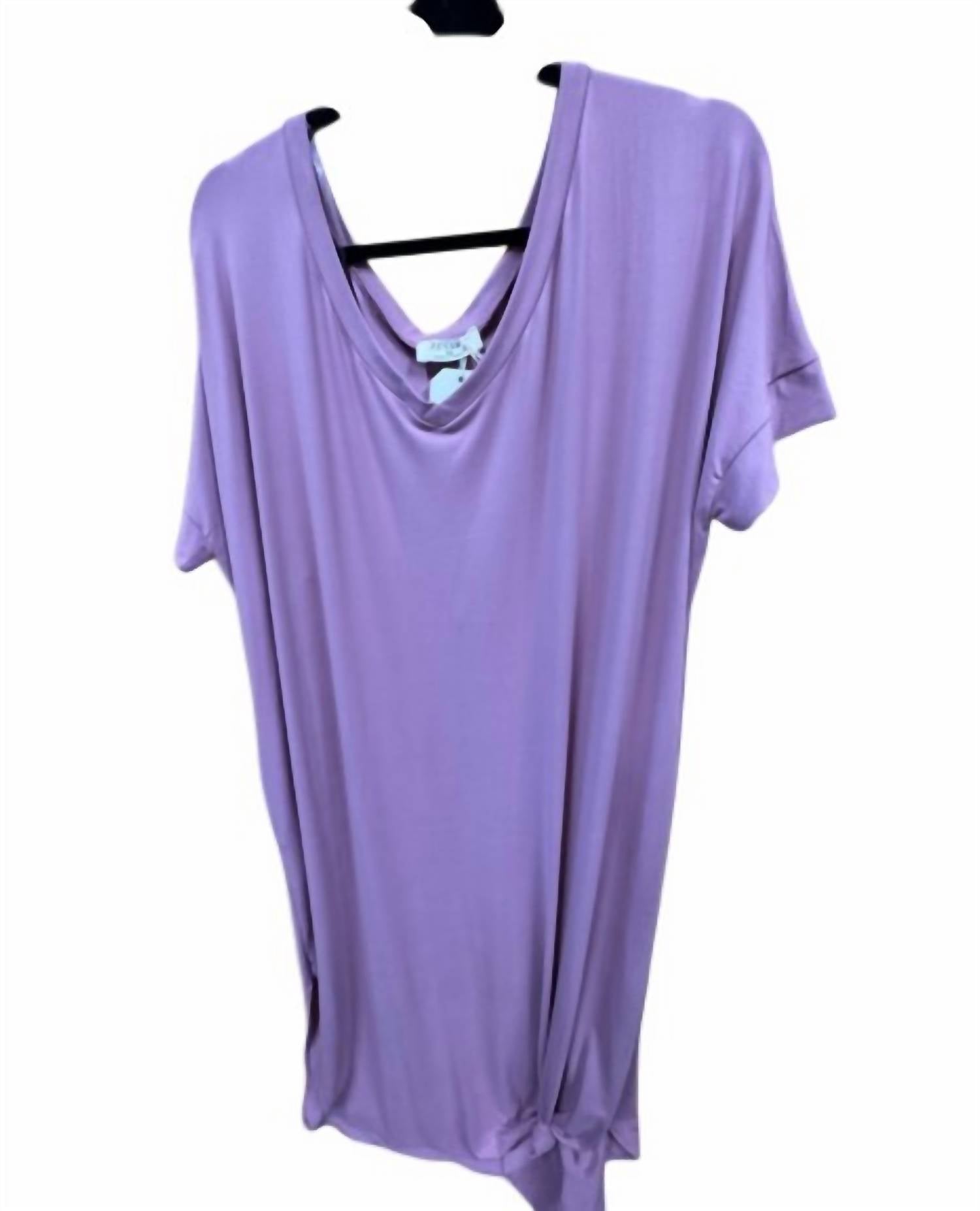 Zenana - Women's Long Tee Dress With Side Slits