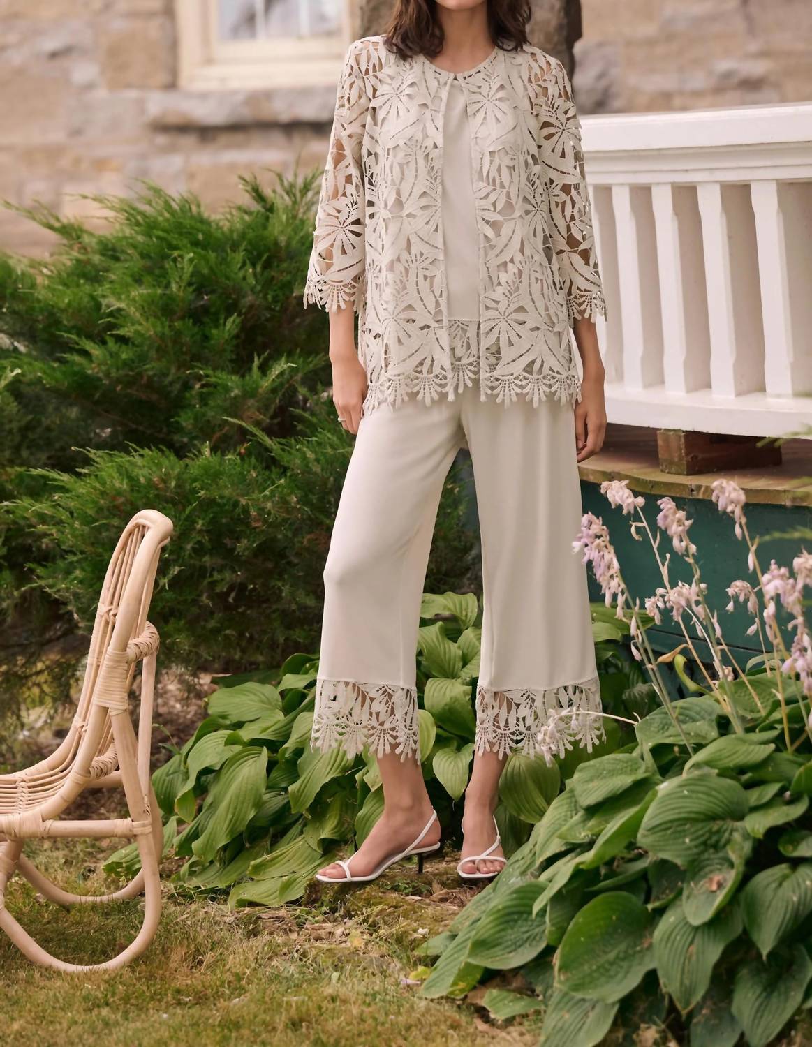 Joseph Ribkoff - Guipure Lace Open Front Cover-up Jacket