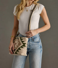 Panache Apparel - Women's Western Aztec Cotton Crossbody Bag