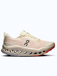 On Running Women's Cloudsurfer Trail 2 Trail Running Shoes in ivory salmon - women's shoe