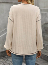 Suhkasana - Ribbed Knit Long Sleeve Shirt