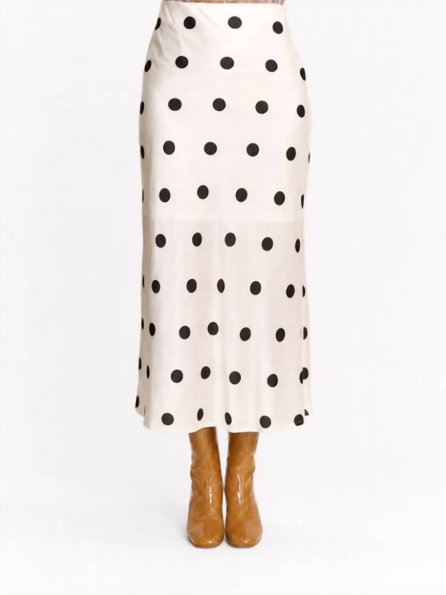 Davi & Dani - Dotted Charm Satin Skirt