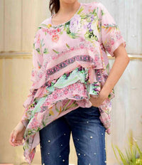 Curate - Tiered Floral Blouse