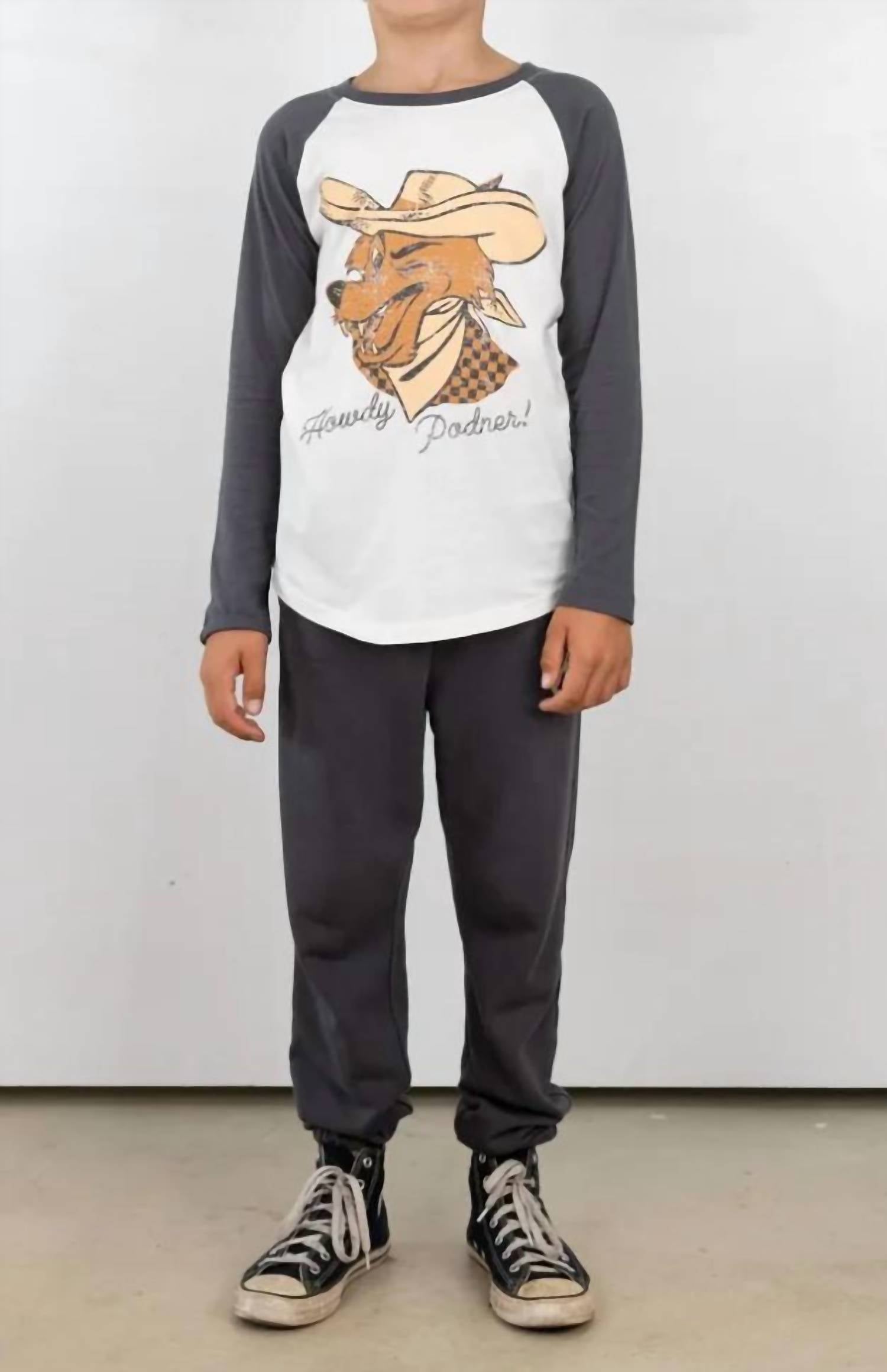 Tiny Whales - Kids' Long Sleeve Raglan Top