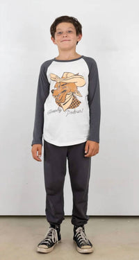Tiny Whales - Kids' Long Sleeve Raglan Top