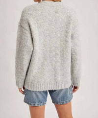 Bluivy - Button Down Fuzzy Knit Sweater Cardigan