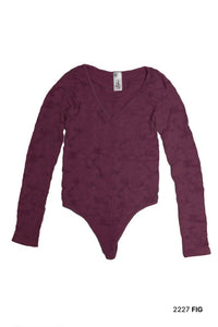 Nikibiki - Women's Lace Textured Bodysuit