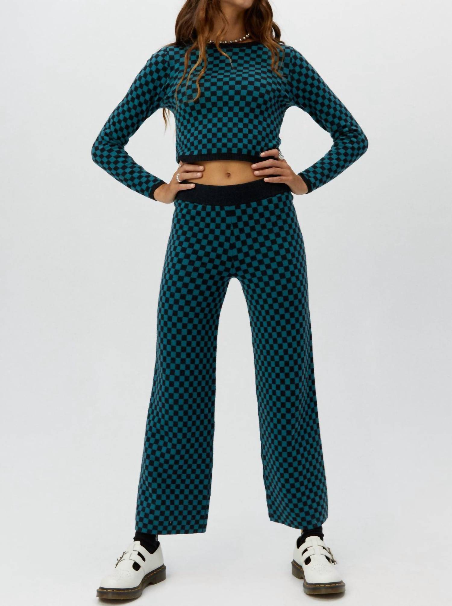 Daydreamer - Check High-rise Pants
