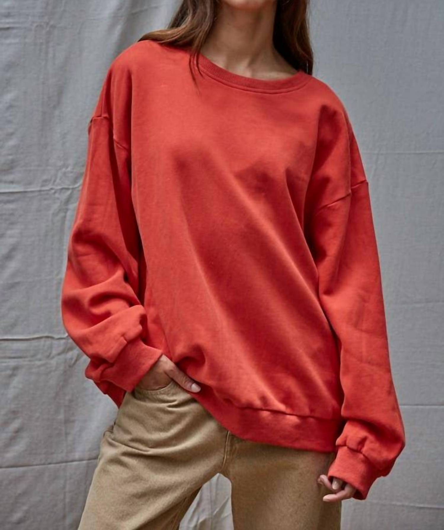 By Together - Knit Cotton Pullover Top With Patch Work