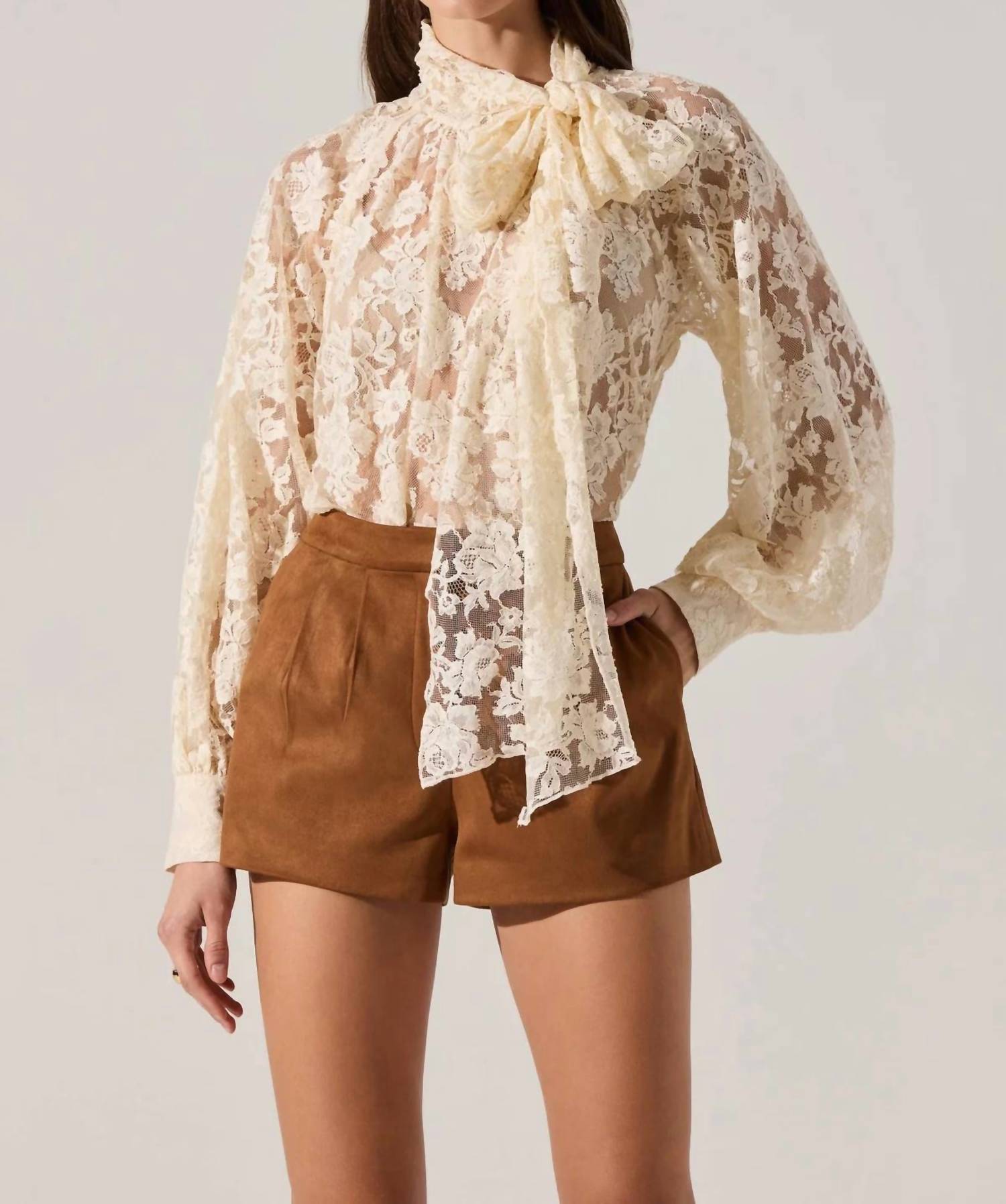 Astr - Jude Faux Suede Shorts