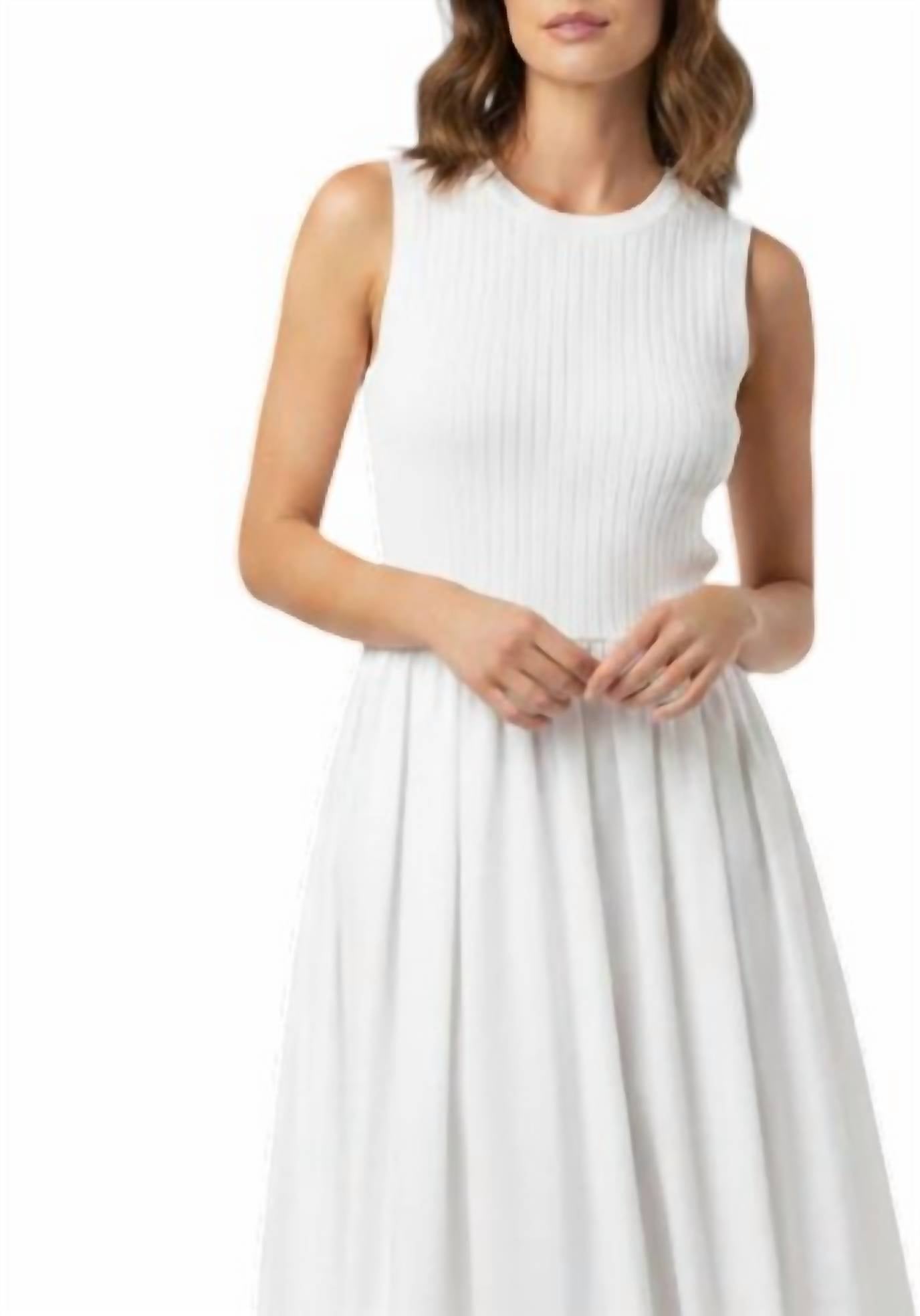 She + Sky - Sleeveless Bubble Hem Mini Dress