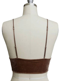 Leto - Velvet Longline Bralette