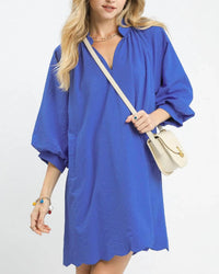 Umgee - Textured Pocket Mini Dress