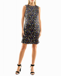 Nicole Miller - Jacque Satin Sleeveless Shift Dress