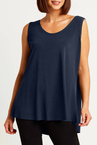 Planet By Lauren G. - Matte Jersey Shirtail Tank