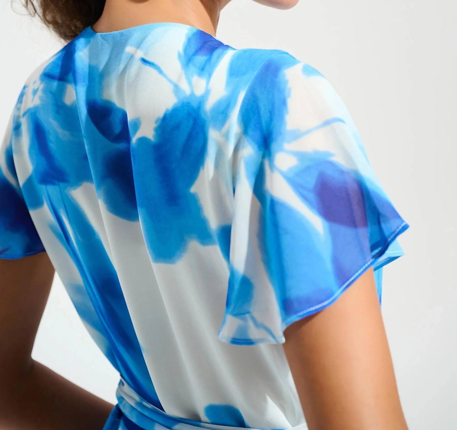 Joseph Ribkoff - Printed Chiffon High Low Wrap Dress