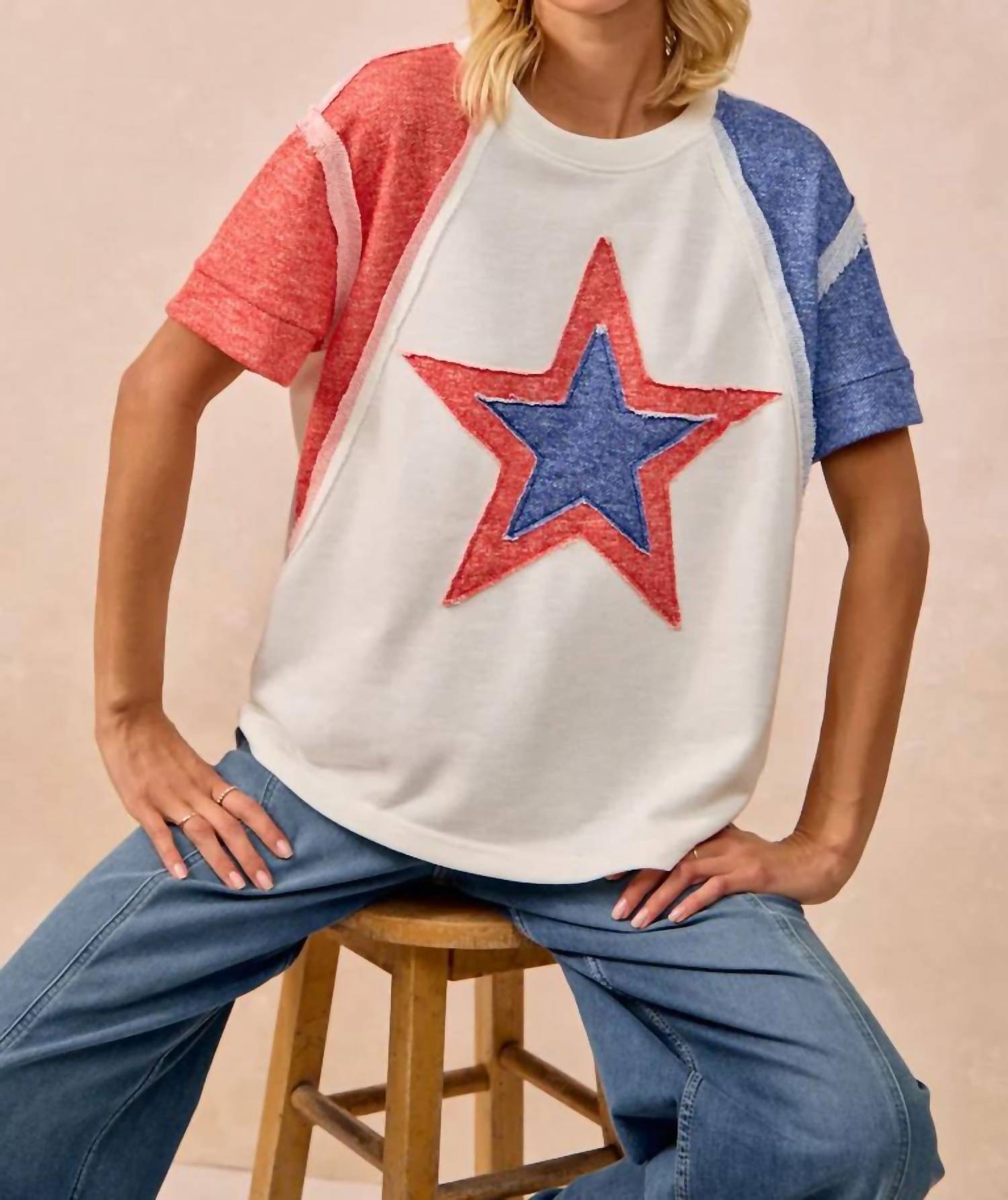 Bibi - Terry Cut Usa Star Top