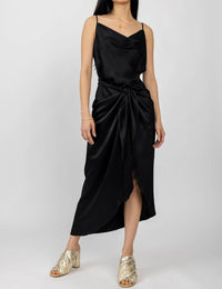 L'Agence - Rose Silk Wrap Dress