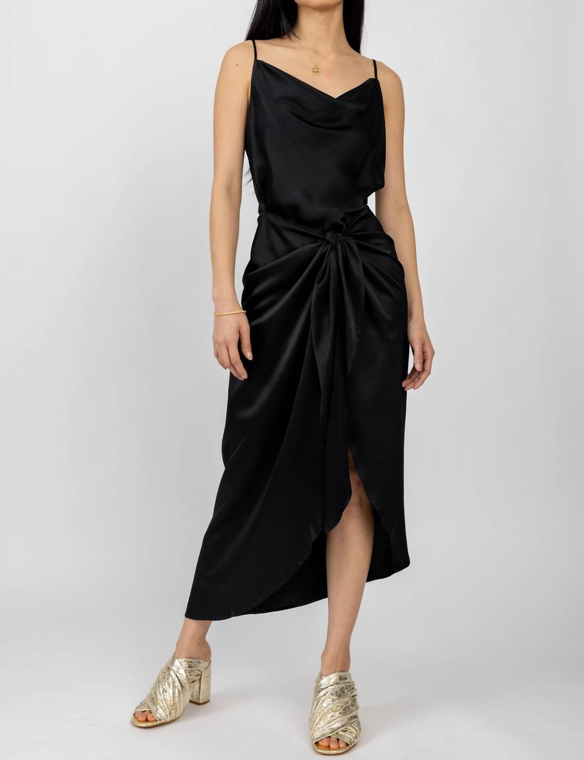 L'Agence - Rose Silk Wrap Dress