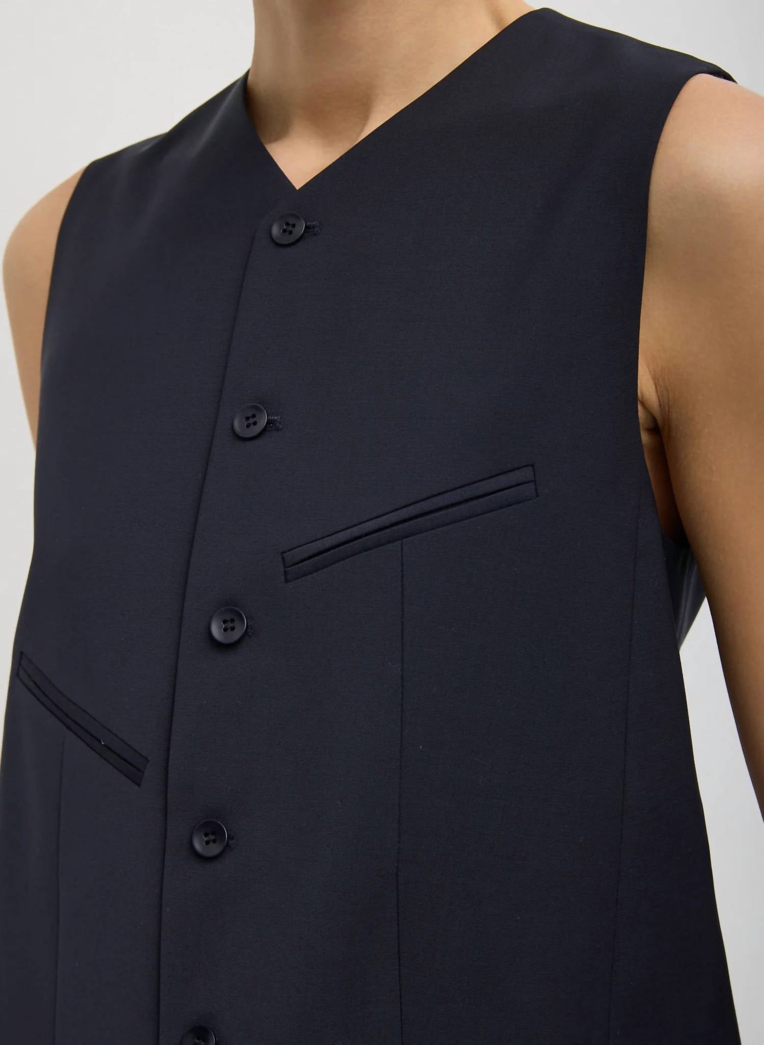 Tibi - Tropical Wool Easy Vest