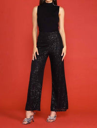Skies Are Blue - Lara Sequin Wide Leg Pants