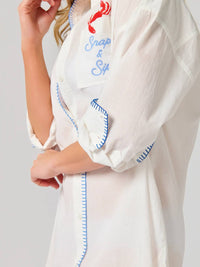Shiraleah - Snap & Sip Catch Of The Day Cover-Up Shirt