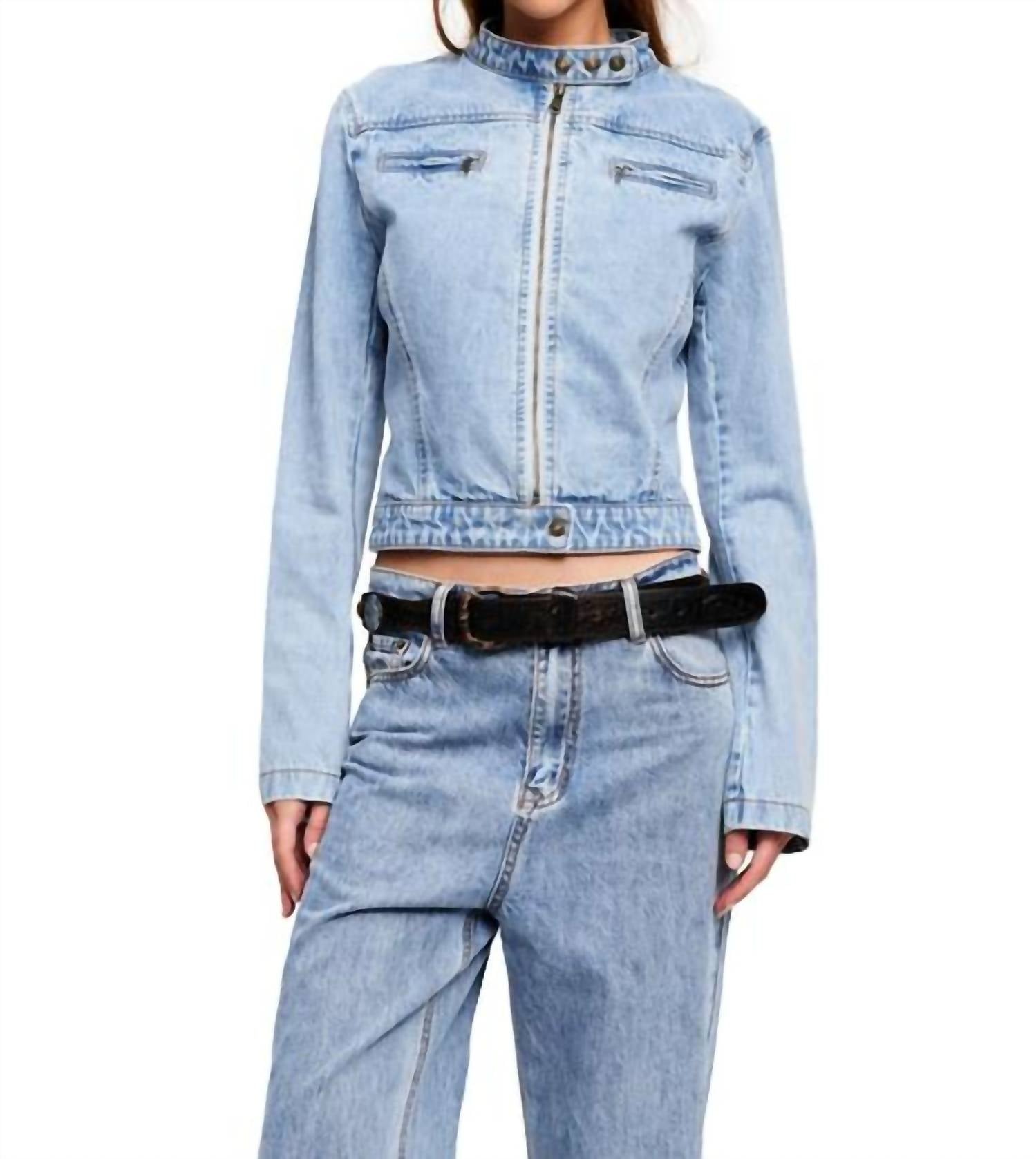 Lioness - Bella Moto Denim Jacket