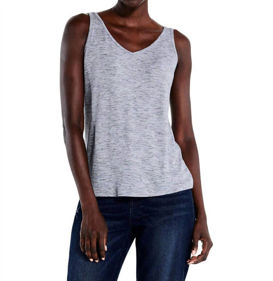 Nic + Zoe - Drapey Rib Tank Top