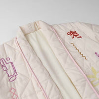 Rosa Clothing Street Fashion Embroidered Kimono Padded Jacket in white - women's jacket - view 6