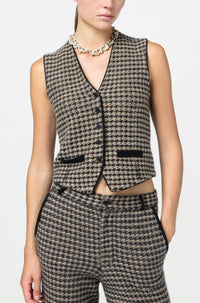 Guest In Residence - Houndstooth Tailored Vest