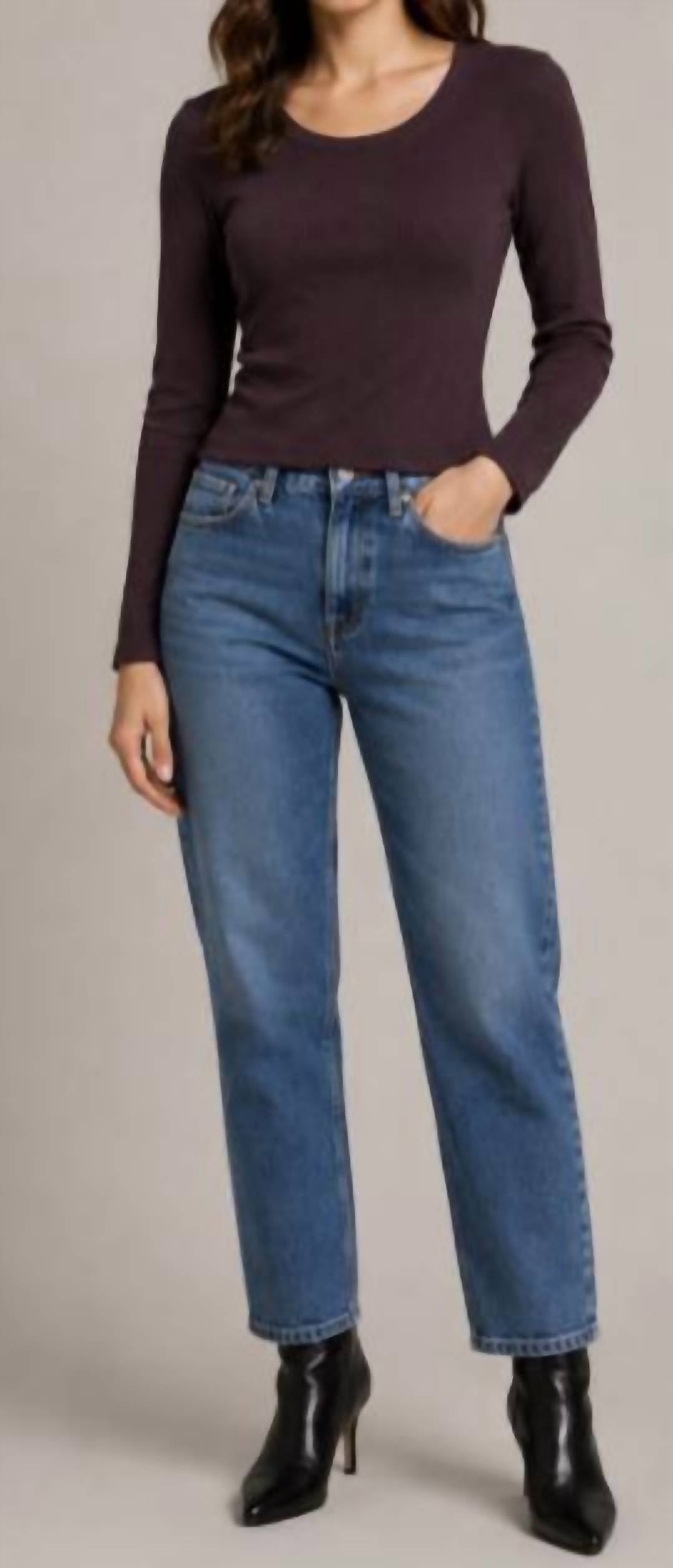 Mila Los Angeles - LS Ribbed Scoop