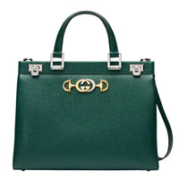 Gucci - Women's Zumi Grainy Leather Medium Top Handle Bag