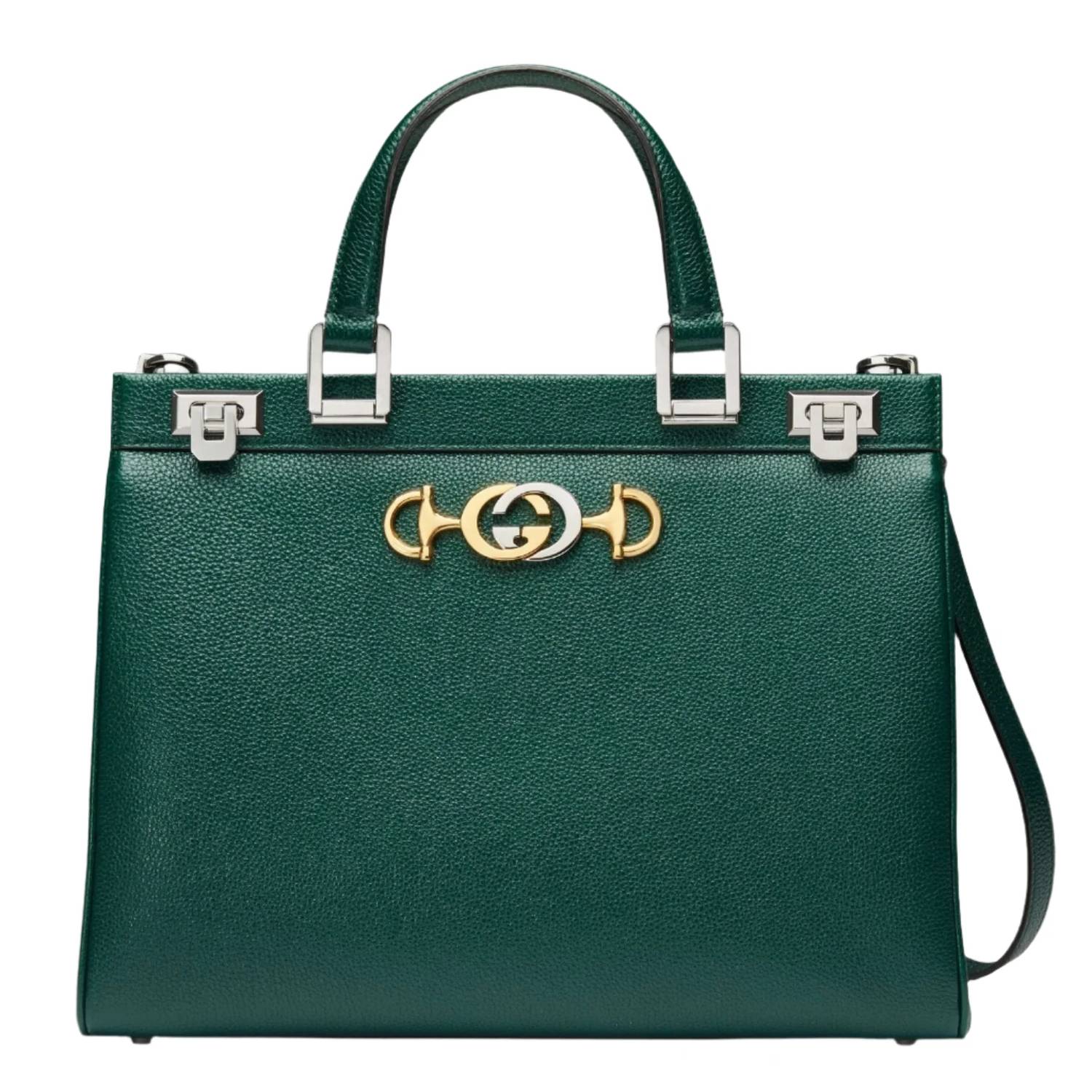 Gucci - Women's Zumi Grainy Leather Medium Top Handle Bag