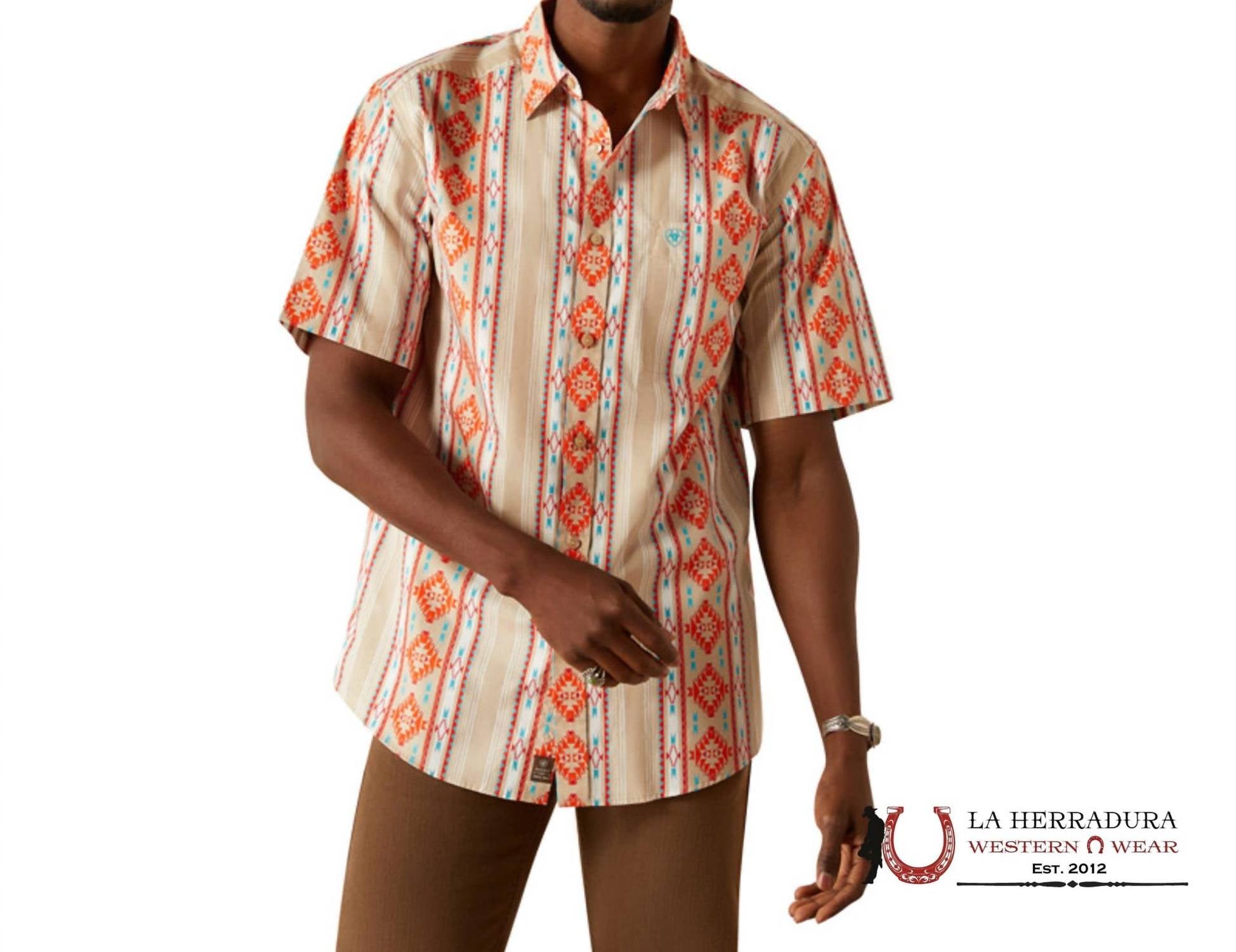 ARIAT Men's Casual Series Wade Shirt in tan - men's shirt