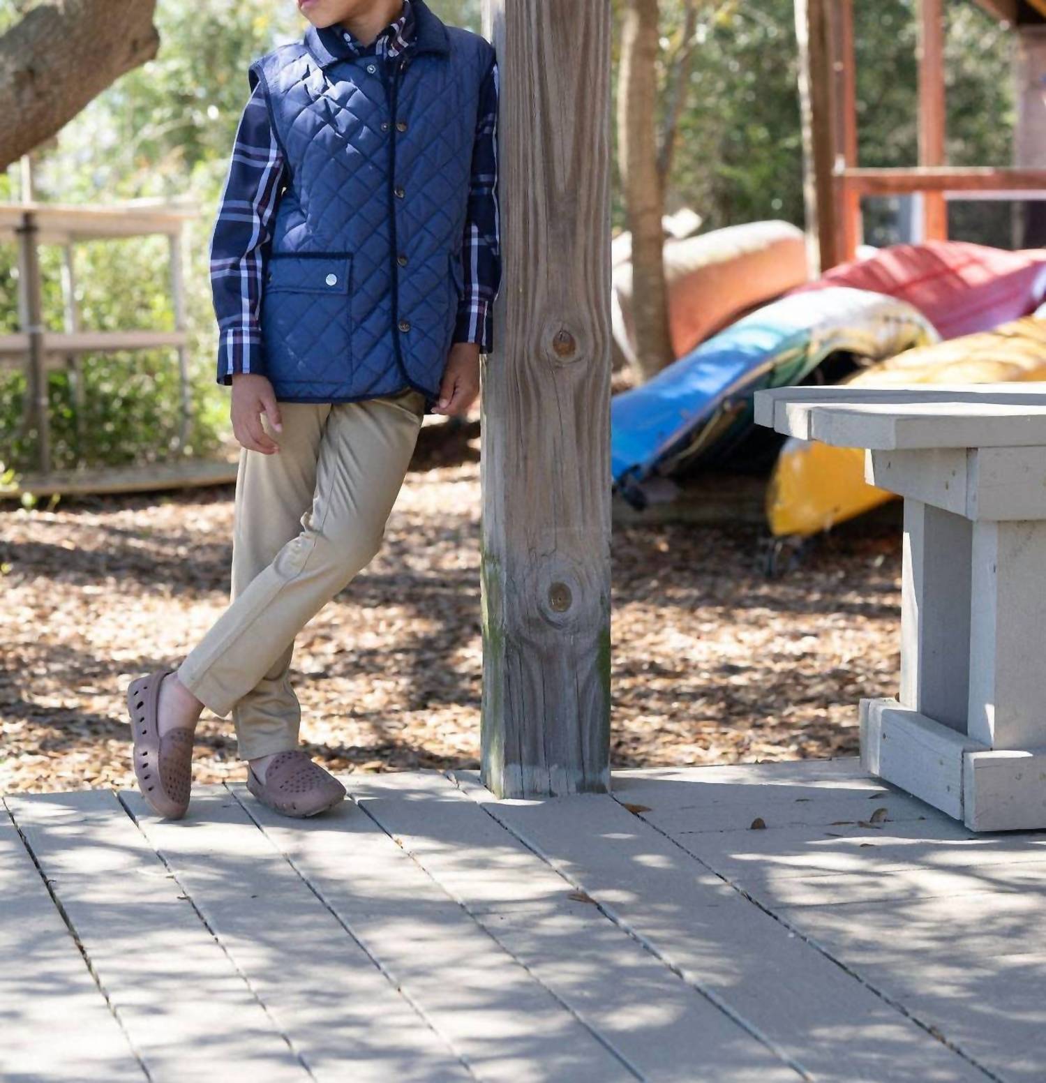Saltwater Boys Co. Derby Field Quilted Vest in royal blue - item