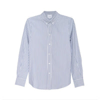 sundays Women's Sun Aspyn Shirt in navy stripe - women's long sleeve top - alternate view