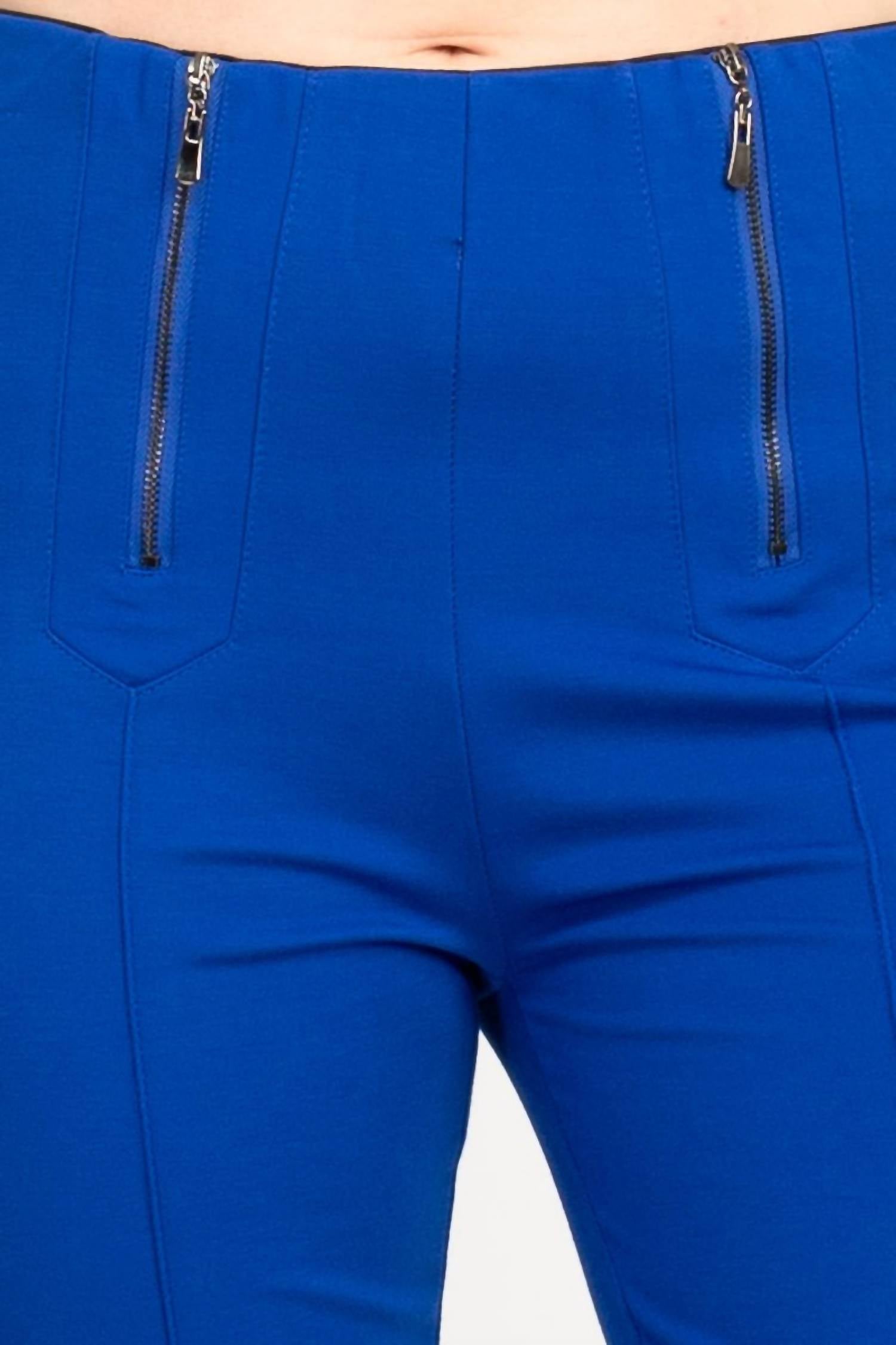 Nicole Miller - Women's Banded Mid Waist Solid Millennium Pant