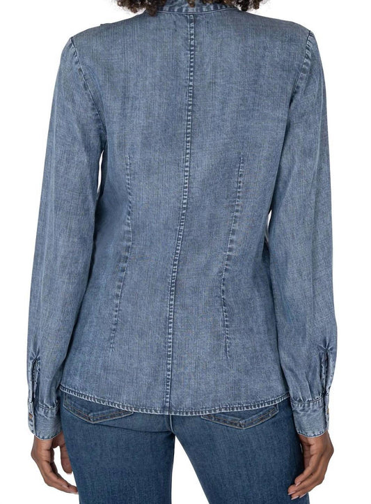 Kut From The Kloth - Fallon Double Ruffle Button-up Shirt