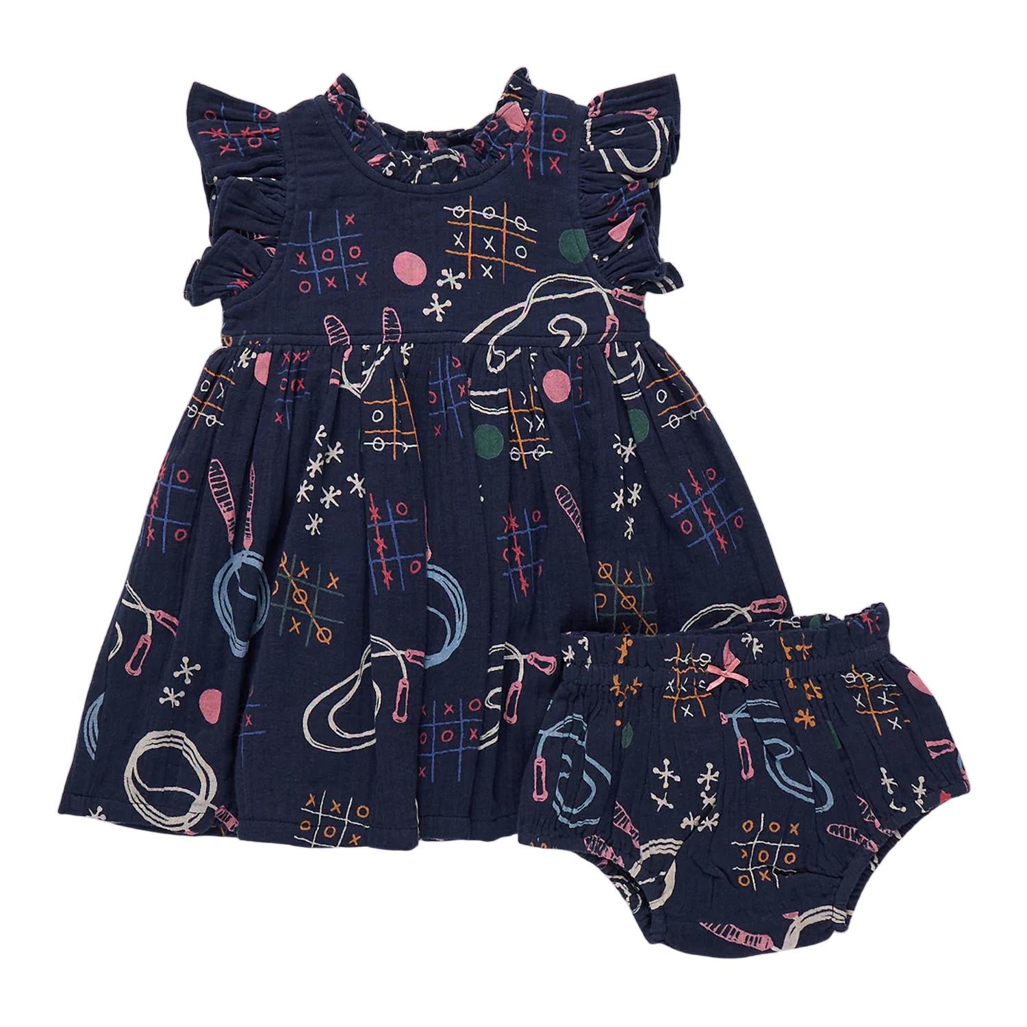 PINK CHICKEN Jennifer Dress in tic tac toe - kids' dress - view 4