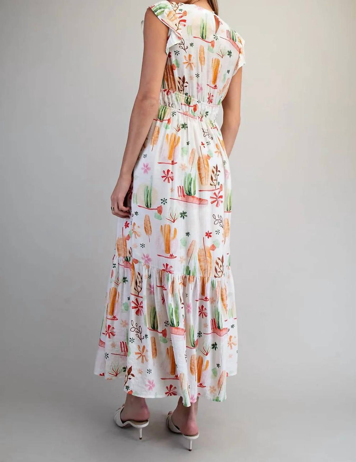 Ee:Some - Desert Inspired V-Neck Maxi Dress