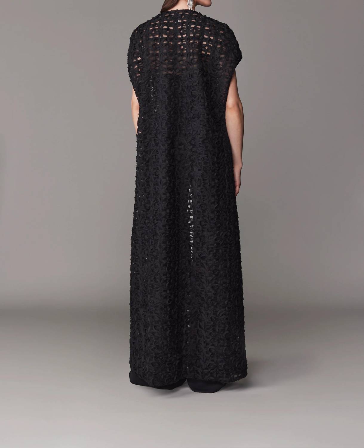 FRASCARA Jumpsuit With Contrast Coat in black - women's pants - detail view