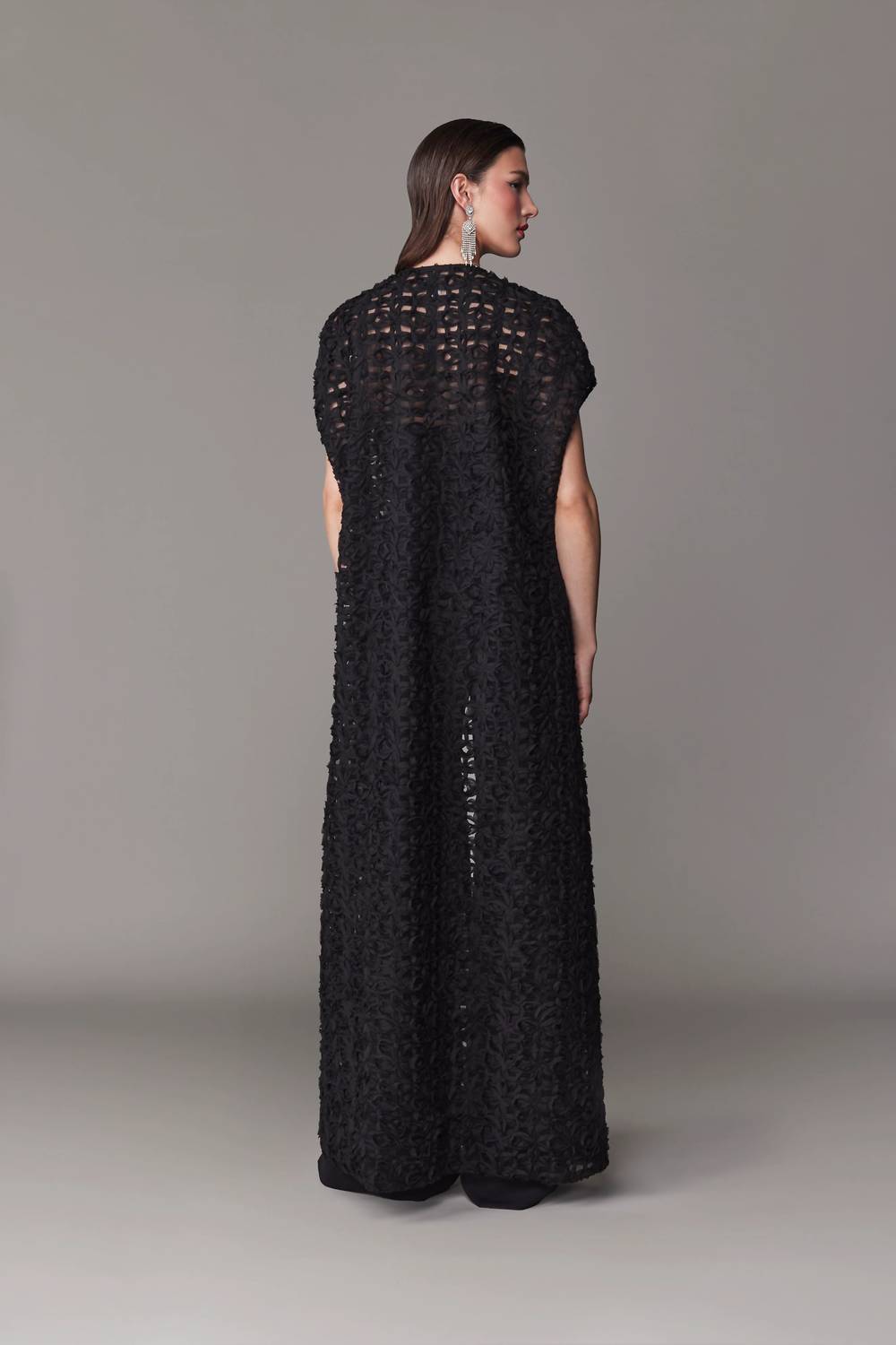 FRASCARA Jumpsuit With Contrast Coat in black - women's pants - alternate view