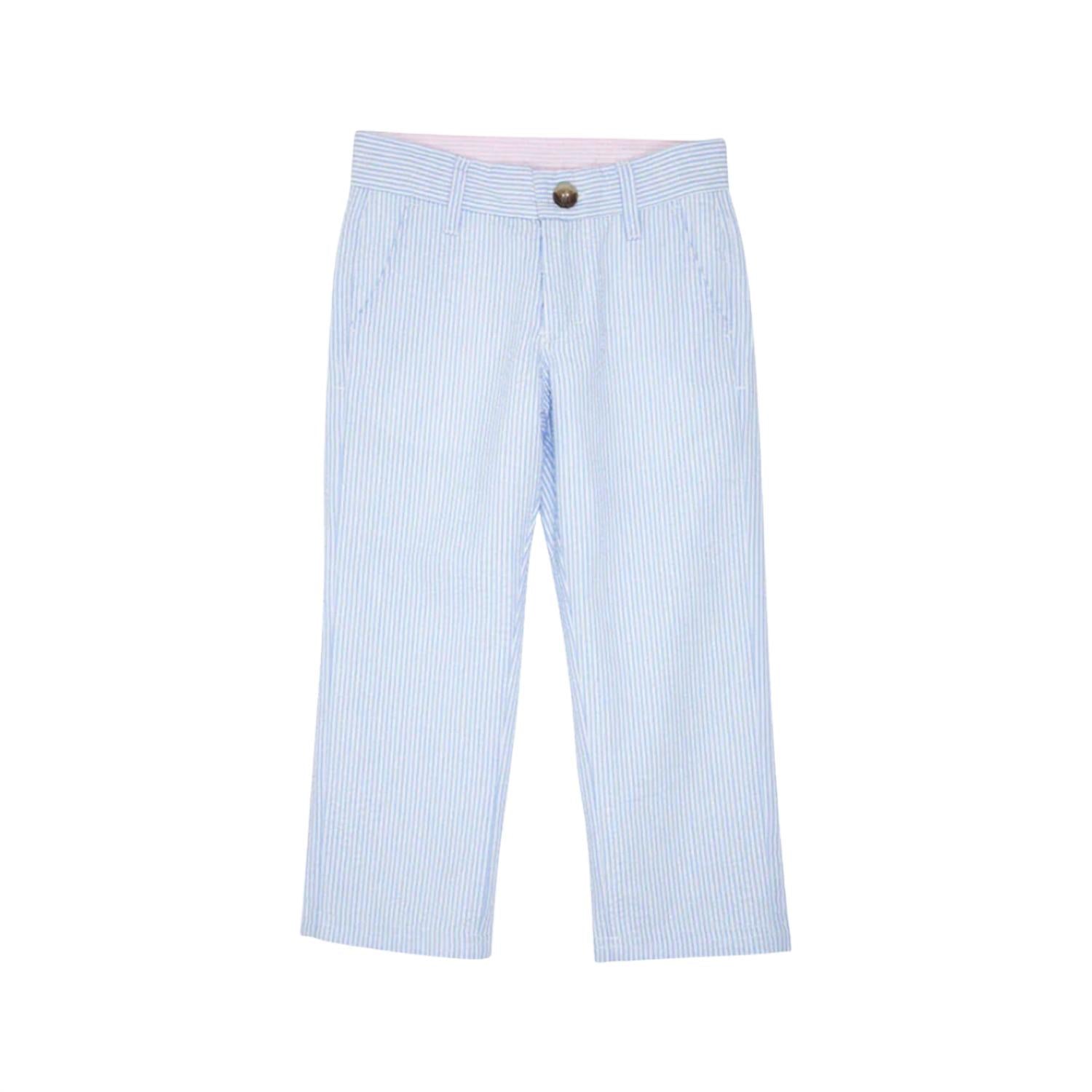 The Beaufort Bonnet Company Boys Prep School Pants in breakers blue seersucker - kids' item - view 5