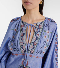 Farm Rio - Garden Tapestry Embroidery Midi Dress