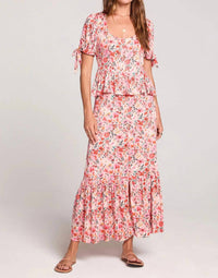 Saltwater Luxe - Floral Button Up Sweetheart Top