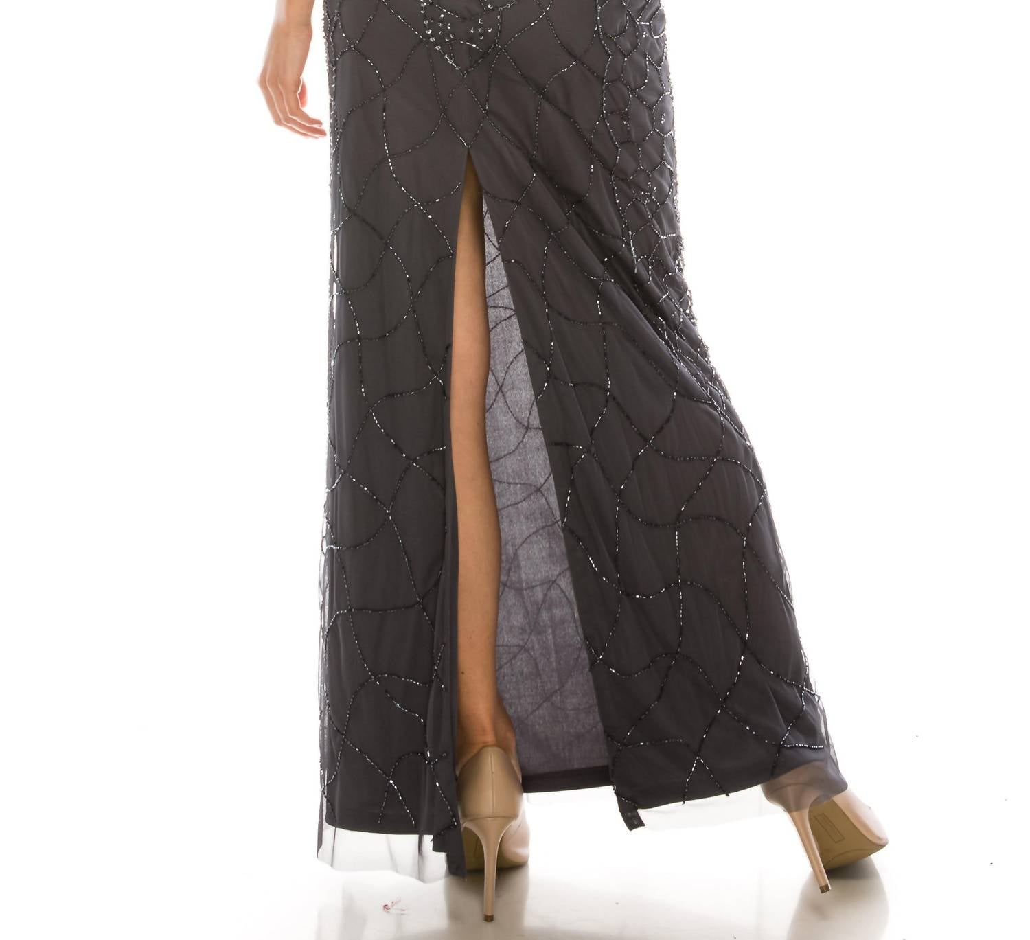 Aidan Mattox - Sleeveless Blouson Embellished Dress