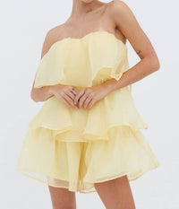 One And Only Collective - Sunny Disposition Tiered Chiffon Romper