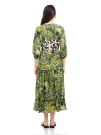 Fifteen Twenty - Nicki Tiered Ruffle Hem Midi Dress