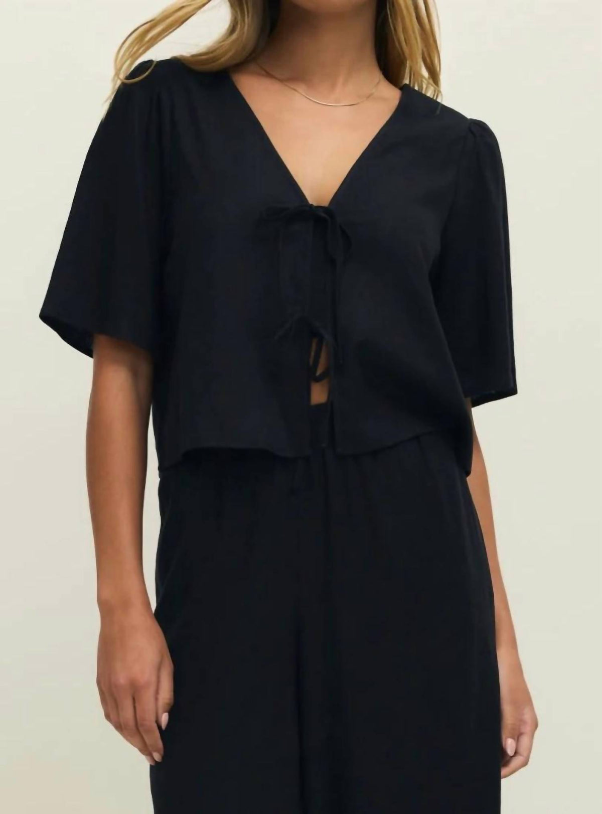 Z Supply - La Belle Linen Cropped Top