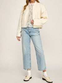 Miss Love - Soft Touch Textured Bomber Jacket